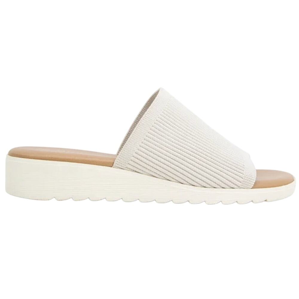 Kensie Women's Ellie‎ Beige Knit Wedge Sandals Size 10